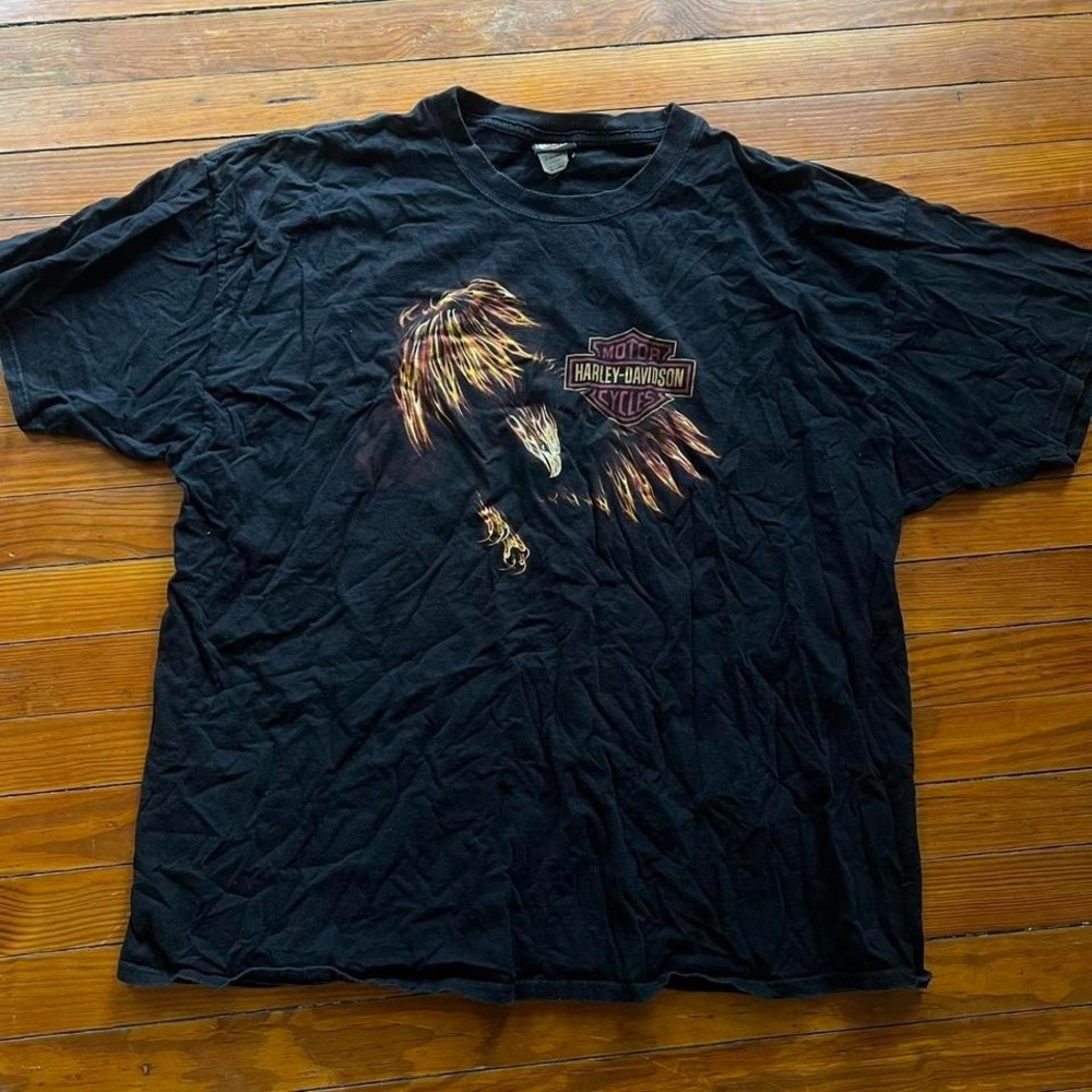 1990s Harley Davidson Graphic AOP Shirt size 3XL